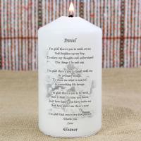 Personalised Godparent Pillar Candle Extra Image 2 Preview